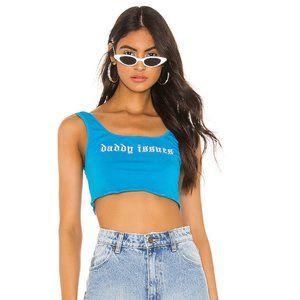 REVOLVE superdown blue "Daddy Issues" crop top
